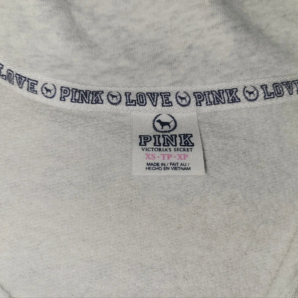 Victoria's Secret Pink Quarter Zip Pullover Women's Sz XS - Picture 6 of 12